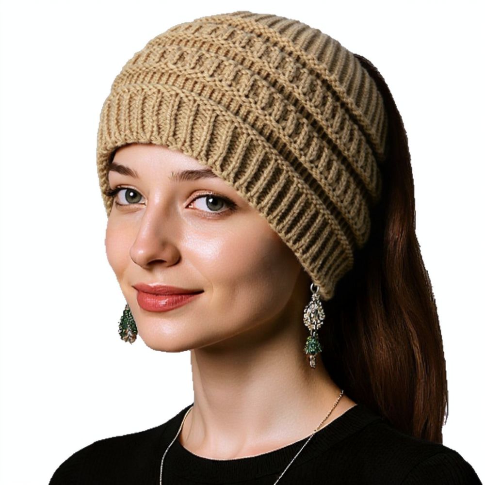 Fleece Ear Warmer Band - Brede gebreide hoofdband, winterse haarband voor