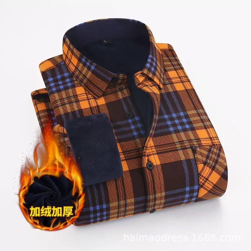 Flannel Shirt Lined - Winter nieuwe modetrend met dik fleece
