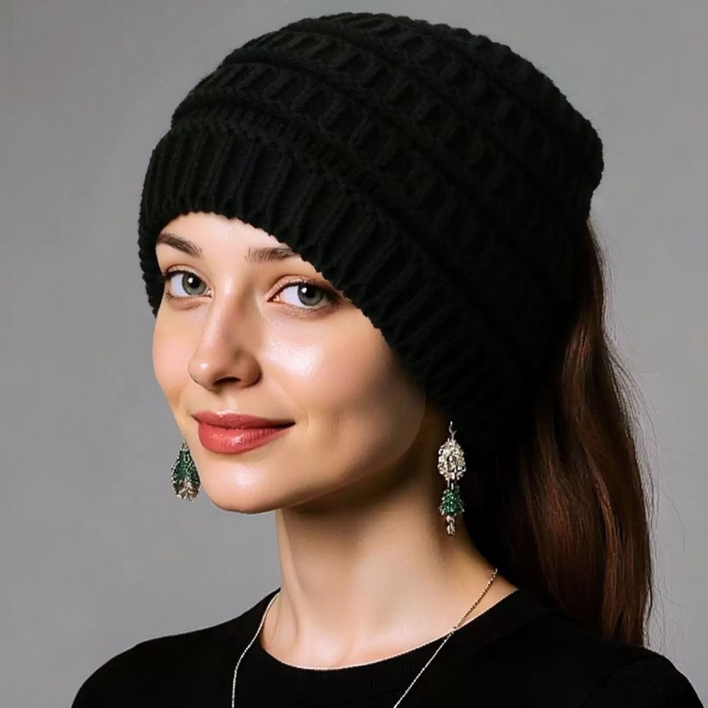 Fleece Ear Warmer Band - Gebreide hoofdband voor dames, brede elastische