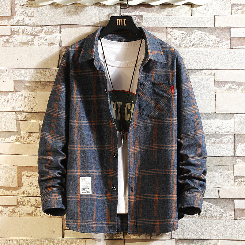 Flannel Shirt Lined - 2027 Zomer Heren Geruit Overhemd met