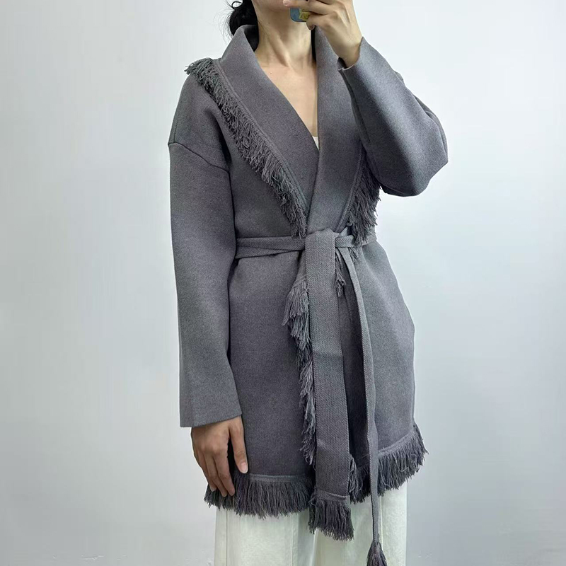 Dames lang wollen gebreid vest - Wool Coat Peacoat recensie en prijs