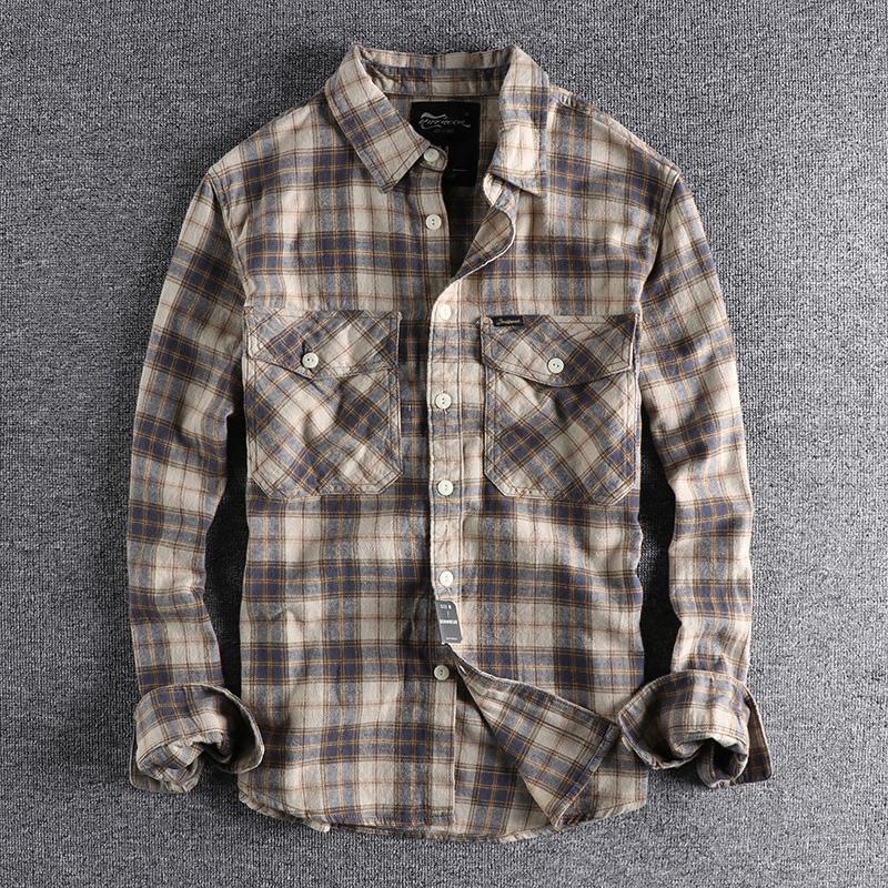 Lente en herfst nieuwe modetre - Flannel Shirt Lined recensie en prijs
