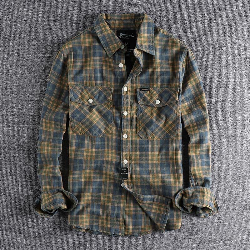 Lente en herfst nieuwe modetre - Flannel Shirt Lined recensie en prijs